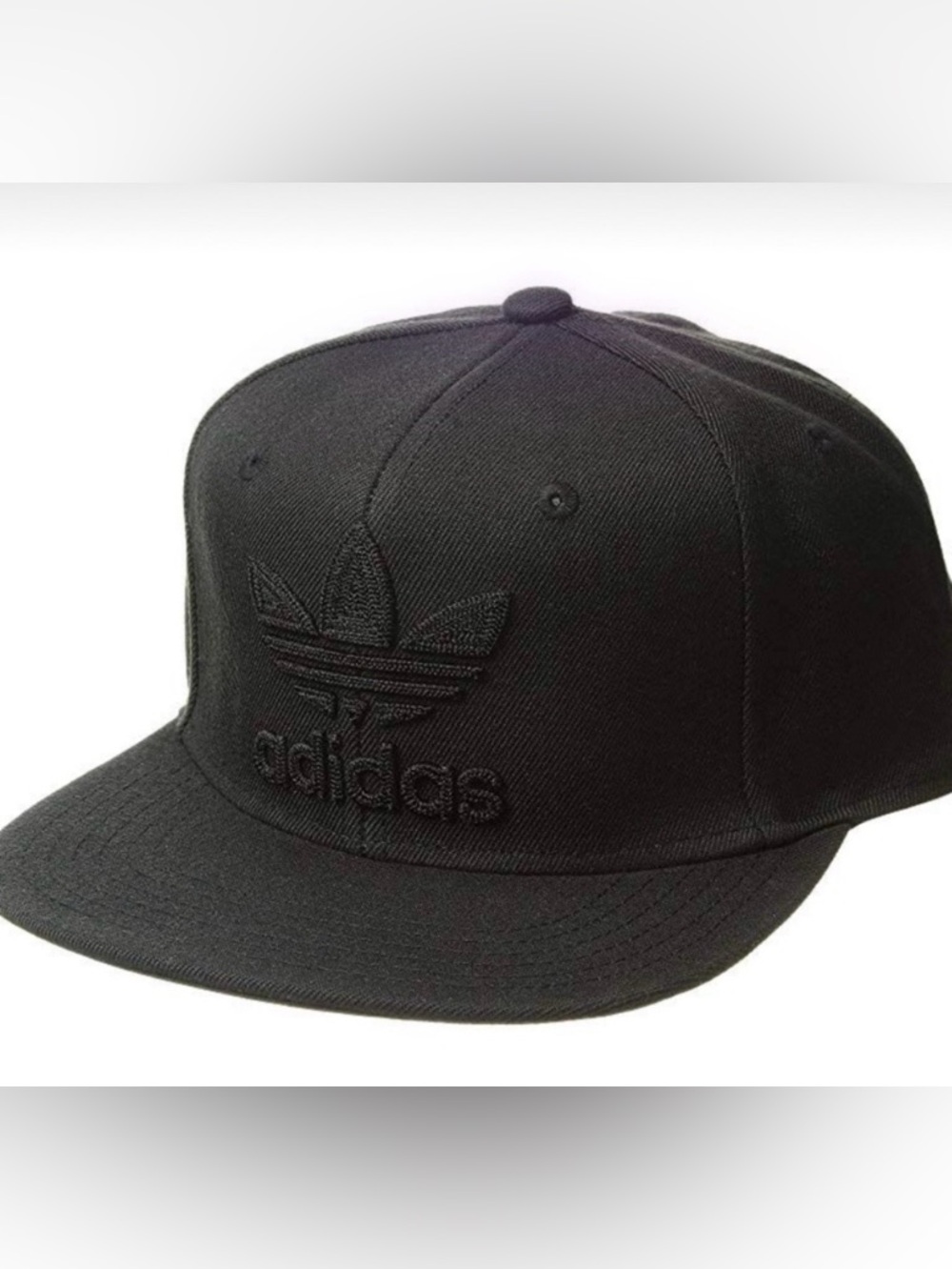 adidas Black Embroidered Trefoil Cap